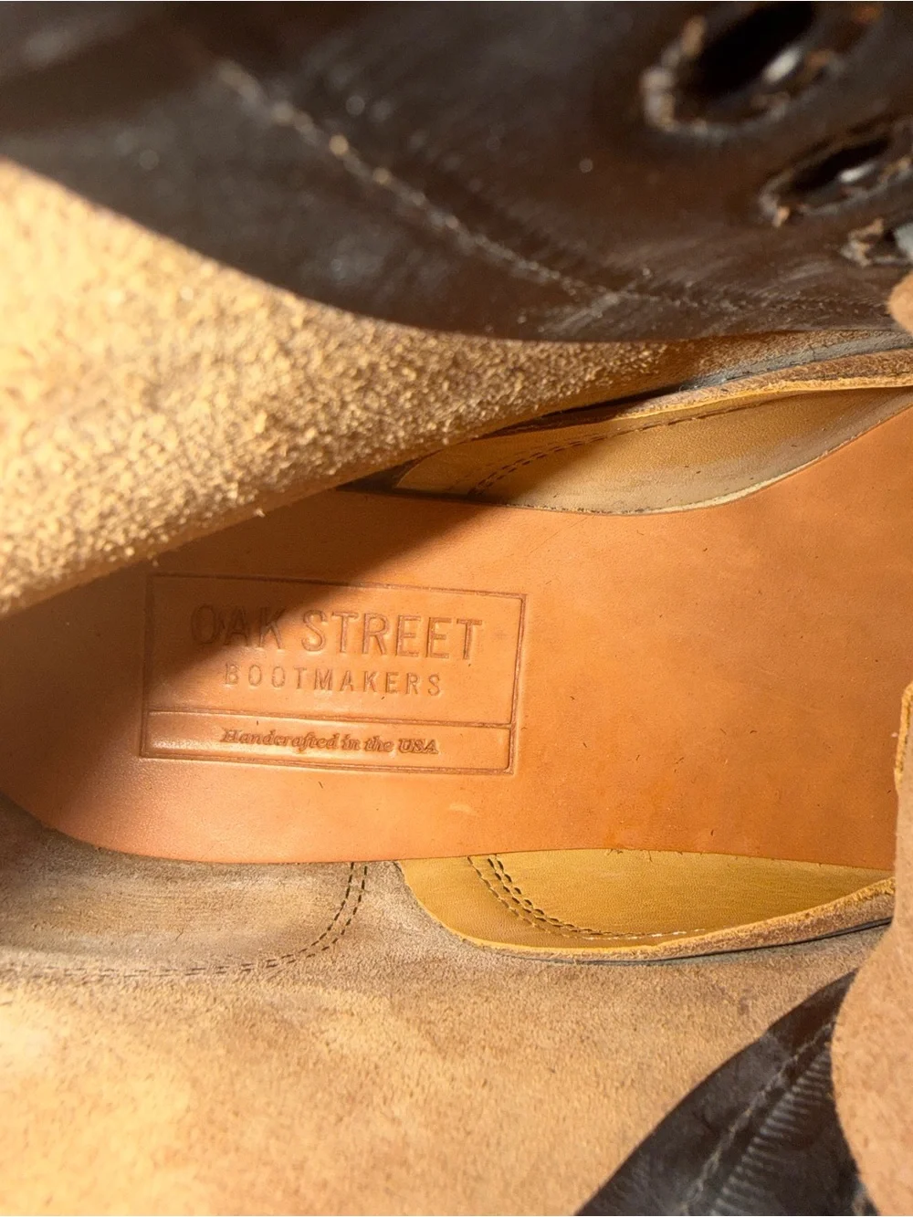 New Men's Black Leather Oak Street Bootmakers Chukka Boots with Brown Trim